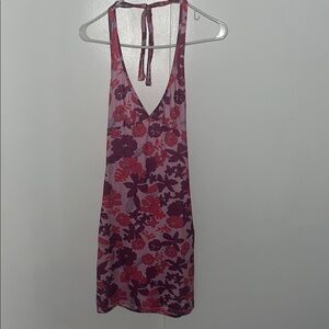 Vibrant Floral Halter Dress
